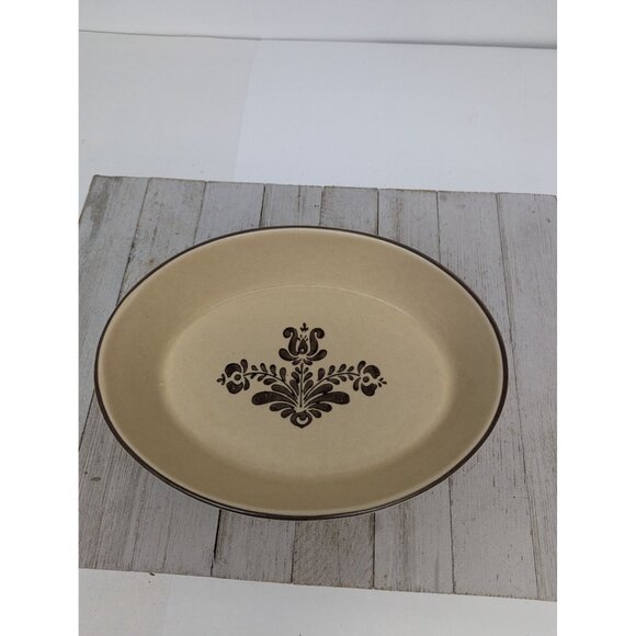 Pfaltzgraff Village Tan Serving Oval Bowl 241 USA 10"x7 1//2" - Picture 2 of 8